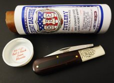 Great Eastern Cutlery #86 2-Acorn Barlow 440C Red & Black Micarta GEC 861121