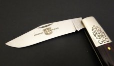 Great Eastern Cutlery #86 2-Acorn Barlow 440C Red & Black Micarta GEC 861121
