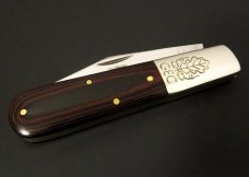 Great Eastern Cutlery #86 2-Acorn Barlow 440C Red & Black Micarta GEC 861121