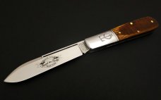 Great Eastern Cutlery #15 TC Barlow Rough Sawn Osage Wood Spear Point GEC 152121