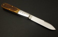 Great Eastern Cutlery #15 TC Barlow Rough Sawn Osage Wood Spear Point GEC 152121