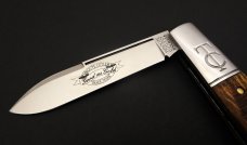 Great Eastern Cutlery #15 TC Barlow Rough Sawn Osage Wood Spear Point GEC 152121