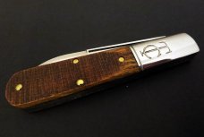 Great Eastern Cutlery #15 TC Barlow Rough Sawn Osage Wood Spear Point GEC 152121