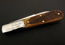 Great Eastern Cutlery #15 TC Barlow Rough Sawn Osage Wood Spear Point GEC 152121