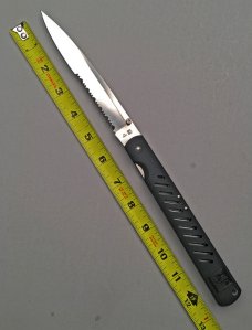 12 3/4" Al Mar SEKI JAPAN Quicksilver V Jumbo MONSTER vintage collector folder knife, NOS, 1982
