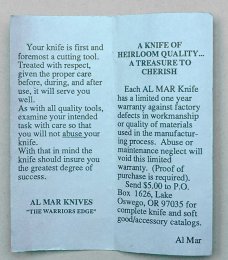 12 3/4" Al Mar SEKI JAPAN Quicksilver V Jumbo MONSTER vintage collector folder knife, NOS, 1982