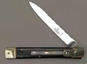 10" Hubertus German "Slimline" Springer Stiletto, 14cm Micarta, Filework, EXPORT, NOS vintage c1984