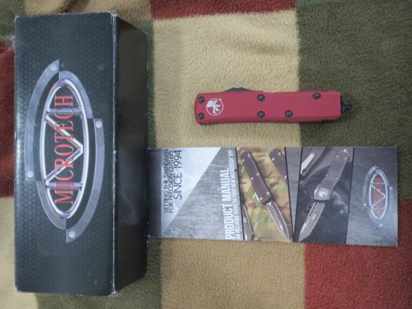 Microtech UTX-85 D/E OTF Auto Knife Red (3.125