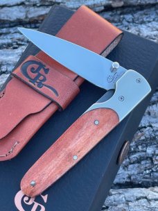 CASE XX ** SMOOTH CHESTNUT BONE BG 42 SLIMLOCK W/LEATHER SHEATH