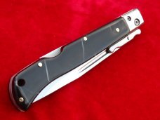  9"  Roma style Swinguard switchblade knife Imi-Blackhorn handles 