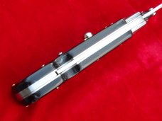  9"  Roma style Swinguard switchblade knife Imi-Blackhorn handles 