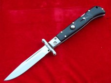  9"  Roma style Swinguard switchblade knife Imi-Blackhorn handles II