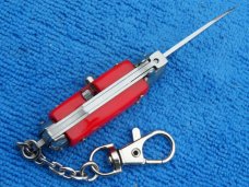 New 3-3/4"  Wasp Body Red handle Stiletto keychain Switchblade Knife IIII
