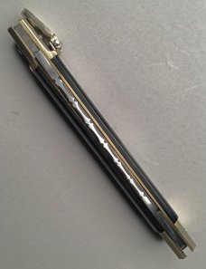 10" Hubertus German "Slimline" Springer Stiletto, 14cm Micarta, Filework, EXPORT, NOS vintage c1984
