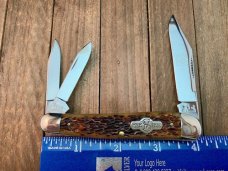 Schatt and Morgan Premier Series Split Back Spring Whittler Golden Root Jigged Bone 2006