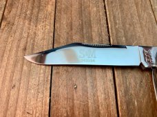 Schatt and Morgan Premier Series Split Back Spring Whittler Golden Root Jigged Bone 2006