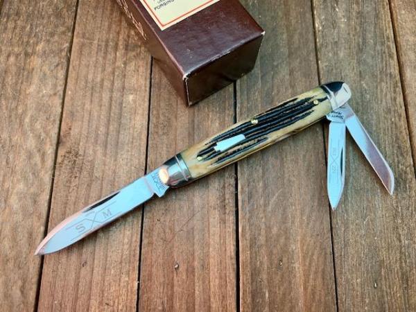 Schatt and Morgan Small 3 Blade Whittler Winterbottom Bone 1993