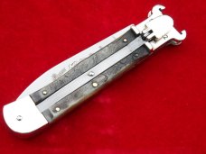  7-3/4" Hubertus "Springer" leverlock Shell-Puller automatic knife (68.111.WH.11) "Big Horn" edition