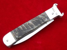  7-3/4" Hubertus "Springer" leverlock Shell-Puller automatic knife (68.111.WH.11) "Big Horn" edition