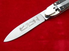 New 7-3/4" Hubertus "Springer" leverlock auto (68.111.WH.11)Big Horn Edition Rams Horn II