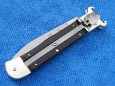  7-3/4" #11 Hubertus "Springer" leverlock Shell-Puller automatic knife (68.111.Hz.11P) ebonywood
