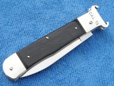  7-3/4" #11 Hubertus "Springer" leverlock Shell-Puller automatic knife (68.111.Hz.11P) ebonywood