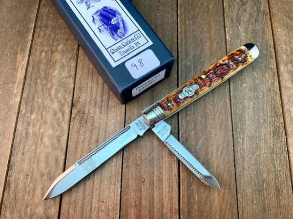 Schatt and Morgan Premier Series Horticultural Knife Golden Root Jigged Bone 2005 Schatt and Morgan Premier Series Horticultural Knife Golden Root Jigged Bone 2005