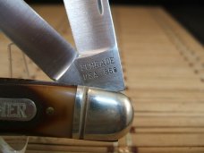SCHRADE OLD TIMER 858 LUMBERJACK RARE VINTAGE USA MADE OLDER HIGH CARBON STEEL FOLDING POCKET KNIFE