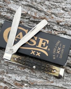CASE XX ** BROTHERS ANTIQUE GREEN ATS 34  DOCTORS KNIFE