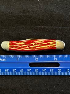 Vintage CAMCO Camillus Fancy Red White Sparkle Jack Knife 