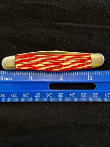 Vintage CAMCO Camillus Fancy Red White Sparkle Jack Knife 