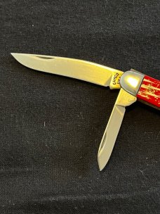 Vintage CAMCO Camillus Fancy Red White Sparkle Jack Knife 