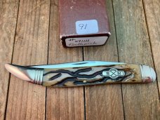 Schatt and Morgan File and Wire Powder Horn Toothpick Morning Ash Worm Grove ATS-34 Blade 2010