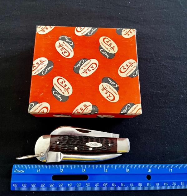 Vintage Case Riggers Knife Marlin Spike Red Jigged 6246R With Pumpkin Box Vintage Case Riggers Knife Marlin Spike Red Jigged 6246R With Pumpkin Box