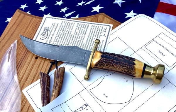 Case xx Kodiak BIG HUNTER W/ Damascus Blade & Stag Handles -NOS & M/NM Case xx Kodiak BIG HUNTER W/ Damascus Blade & Stag Handles -NOS & M/NM