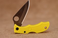 Spyderco LYLP3 Ladybug 3 Salt 1.94 in Folding Plain Stonewashed H2 Steel Blade/Marine Yellow Bi-Dire
