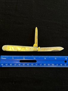 Vintage Robeson Shuredge Mother Of Pearl Swell End English Jack Knife 