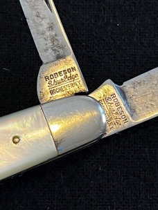Vintage Robeson Shuredge Mother Of Pearl Swell End English Jack Knife 