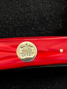 Vintage Queen Steel Red Ice R14 Stockman Jack Knife Mint