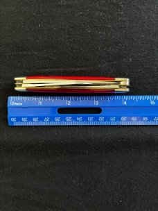 Vintage Queen Steel Red Ice R14 Stockman Jack Knife Mint
