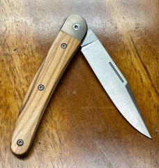 LionSteel Jack (JK1) with Clip Point Blade and Olive wood Handles