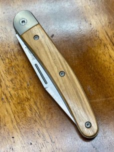 LionSteel Jack (JK1) with Clip Point Blade and Olive wood Handles