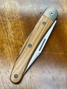 LionSteel Jack (JK1) with Clip Point Blade and Olive wood Handles