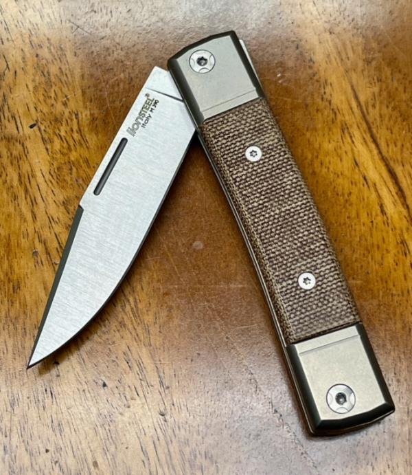 LionSteel "Best Man" Gentlemen's Jack Knife with Clip Point Blade and Natural Micarta Handles
