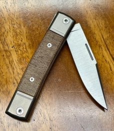 LionSteel "Best Man" Gentlemen's Jack Knife with Clip Point Blade and Natural Micarta Handles