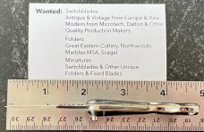 Nice Miniature Russian Prison Knife (RPK) Switchblade, Whale Shape Handle, Unused 