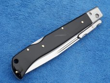  11"  Roma style Swinguard switchblade knife-Blackhorn handles 