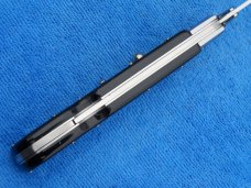  11"  Roma style Swinguard switchblade knife-Blackhorn handles 