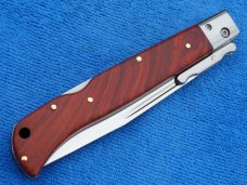  11"  Roma style Swinguard switchblade knife- wood handles 