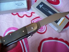 Hubertus Knife Solingen, Germany Small 08 Exotic Rare Green Micarta 5 3/4 " Open Lilyput NIB